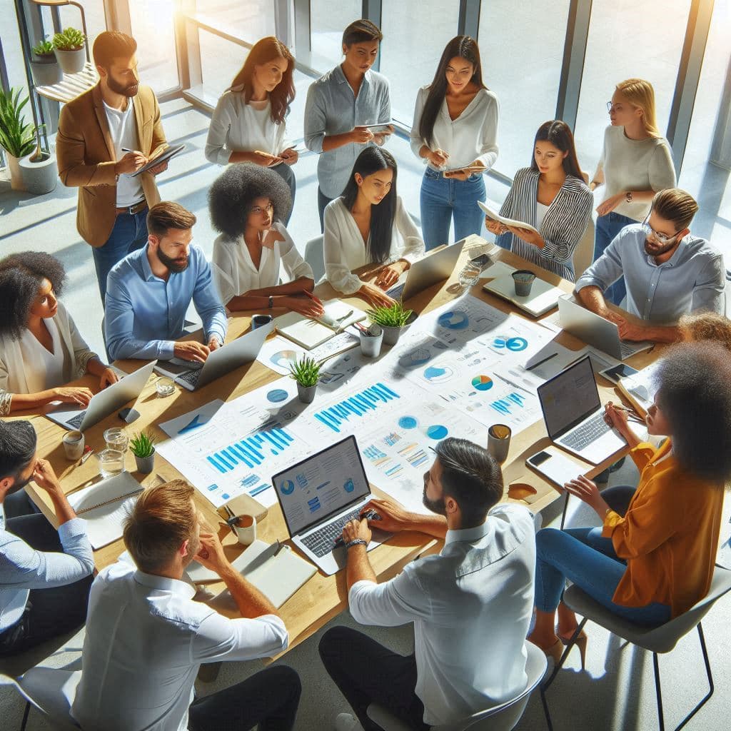 Team collaborating on digital strategy
